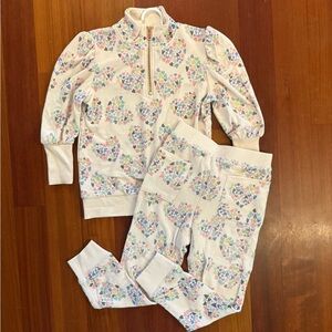 Chaser White and Multicolor Heart Pajama Set